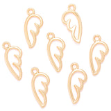 100pc 17 * 7mm alloy accessory with hollowed out wings and wing pendant D453