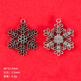 DIY jewelry accessories, vintage alloy jewelry, antique silver jewelry, Santa Claus, snowflakes, Christmas tree pendant ornaments.