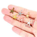 14*16mm 20pc Cross-border exclusive starfish alloy jewelry accessories pendant simple DIY bracelet necklace pendant h0751