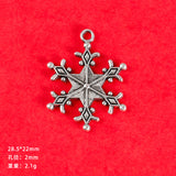 DIY jewelry accessories, vintage alloy jewelry, antique silver jewelry, Santa Claus, snowflakes, Christmas tree pendant ornaments.