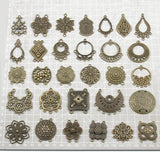 10pc Ethnic bronze style, literary and retro style, handmade DIY jewelry connecting accessories