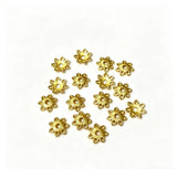 11.6mm 50-piece alloy golden eight-petaled flower base bead spacer jewelry accessory h6011