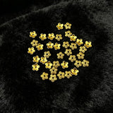 6mm 100-piece alloy color gold plum blossom spacer bead, flower base spacer bead, bead jewelry accessory h6014