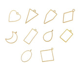 10 styles of 7-color alloy geometric border pendants DIY resin oil drip jewelry accessories U051