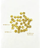 6mm 100-piece alloy color gold plum blossom spacer bead, flower base spacer bead, bead jewelry accessory h6014