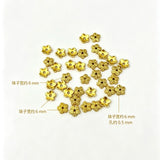 6mm 100-piece alloy color gold plum blossom spacer bead, flower base spacer bead, bead jewelry accessory h6014
