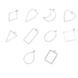 10 styles of 7-color alloy geometric border pendants DIY resin oil drip jewelry accessories U051