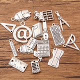 19 cross-border creative DIY alloy jewellery gadgets school supplies charm schoolbag ruler stationery pendant