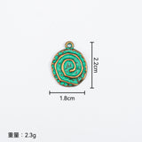 10pc Antique green and blue cross-shaped heart-shaped seahorse pendant DIY jewelry accessory vintage earring accessory