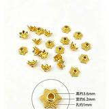 6.2mm 100-piece alloy golden sand gold crown flower base, bead spacer accessory h6009