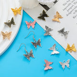 50 piezas de 18 x 15 mm, accesorio de joyería de aleación para bricolaje, colgante de mariposa D2137 