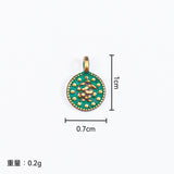 10pc Antique green and blue cross-shaped heart-shaped seahorse pendant DIY jewelry accessory vintage earring accessory