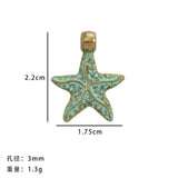 10pc Alloy DIY jewelry accessories, ancient green and smudged green earrings, pendants, creative bracelets, necklaces, small pendants