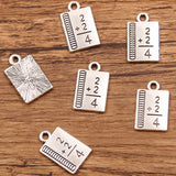 19 cross-border creative DIY alloy jewellery gadgets school supplies charm schoolbag ruler stationery pendant