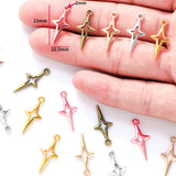 100pc 23*11mm High Quality Alloy Jewelry Accessory Geometric Cross Pendant h1279