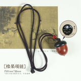1pc Ebony acorn can be twisted to open safflower pear hazelnut DIY accessories pinecone pendant keychain car hanging decoration wishing bottle