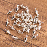 4 DIY Zinc Alloy Accessories Glossy tapered pendant charm