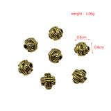 8mm irregular alloy spacer beads, vintage bracelet stringing accessories.