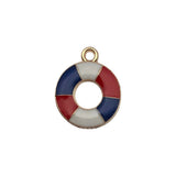 1 American Independence Day USA flag pendant DIY earrings, star cross flag alloy resin pendant