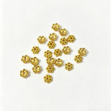 5.6mm 100-piece alloy golden hollowed-out plum blossom petal spacer DIY jewelry accessory h6006