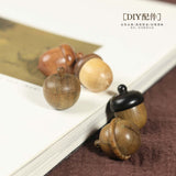 1pc Ebony acorn can be twisted to open safflower pear hazelnut DIY accessories pinecone pendant keychain car hanging decoration wishing bottle