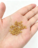 3.3mm 100-piece golden alloy spacer bead wheel bead string bead accessory h6003