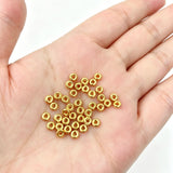 3.3mm 100-piece golden alloy spacer bead wheel bead string bead accessory h6003