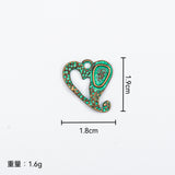 10pc Antique green and blue cross-shaped heart-shaped seahorse pendant DIY jewelry accessory vintage earring accessory