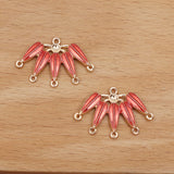 20pc DIY Accessories Porous Alloy Leaf Leaf Drip Oil Pendant (14405)