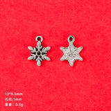 DIY jewelry accessories, vintage alloy jewelry, antique silver jewelry, Santa Claus, snowflakes, Christmas tree pendant ornaments.