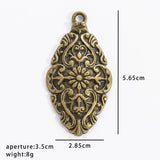 2pc Vintage alloy jewelry pendant with irregular pattern tag, DIY necklace pendant accessory