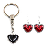 3 colours 20X21mm European and American cross-border personality retro gothic peach heart pendant pendant