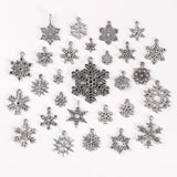 DIY jewelry accessories, vintage alloy jewelry, antique silver jewelry, Santa Claus, snowflakes, Christmas tree pendant ornaments.