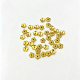 6mm 100-piece alloy color gold plum blossom spacer bead, flower base spacer bead, bead jewelry accessory h6014