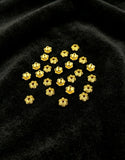 5.5mm 100-piece alloy golden five-leaf flower base spacer, DIY handmade bead accessory, h6007