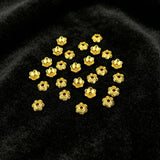 5.5mm 100-piece alloy golden five-leaf flower base spacer, DIY handmade bead accessory, h6007