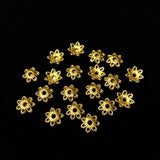 11.6mm 50-piece alloy golden eight-petaled flower base bead spacer jewelry accessory h6011