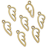 100pc 17 * 7mm alloy accessory with hollowed out wings and wing pendant D453