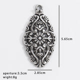 2pc Vintage alloy jewelry pendant with irregular pattern tag, DIY necklace pendant accessory