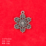 DIY jewelry accessories, vintage alloy jewelry, antique silver jewelry, Santa Claus, snowflakes, Christmas tree pendant ornaments.