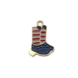 1 American Independence Day USA flag pendant DIY earrings, star cross flag alloy resin pendant