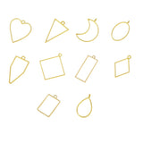 10 styles of 7-color alloy geometric border pendants DIY resin oil drip jewelry accessories U051
