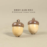 1pc Ebony acorn can be twisted to open safflower pear hazelnut DIY accessories pinecone pendant keychain car hanging decoration wishing bottle
