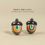 1pc Ebony acorn can be twisted to open safflower pear hazelnut DIY accessories pinecone pendant keychain car hanging decoration wishing bottle