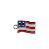 1 American Independence Day USA flag pendant DIY earrings, star cross flag alloy resin pendant