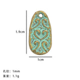10pc Alloy DIY jewelry accessories, ancient green and smudged green earrings, pendants, creative bracelets, necklaces, small pendants