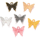 50 piezas de 18 x 15 mm, accesorio de joyería de aleación para bricolaje, colgante de mariposa D2137 