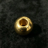 3mm 100-piece alloy golden smooth-surface spacer bead, bead accessory, round through-hole, small golden bead, loose bead, h6012