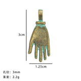 10pc Alloy DIY jewelry accessories, ancient green and smudged green earrings, pendants, creative bracelets, necklaces, small pendants