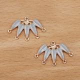 20pc DIY Accessories Porous Alloy Leaf Leaf Drip Oil Pendant (14405)